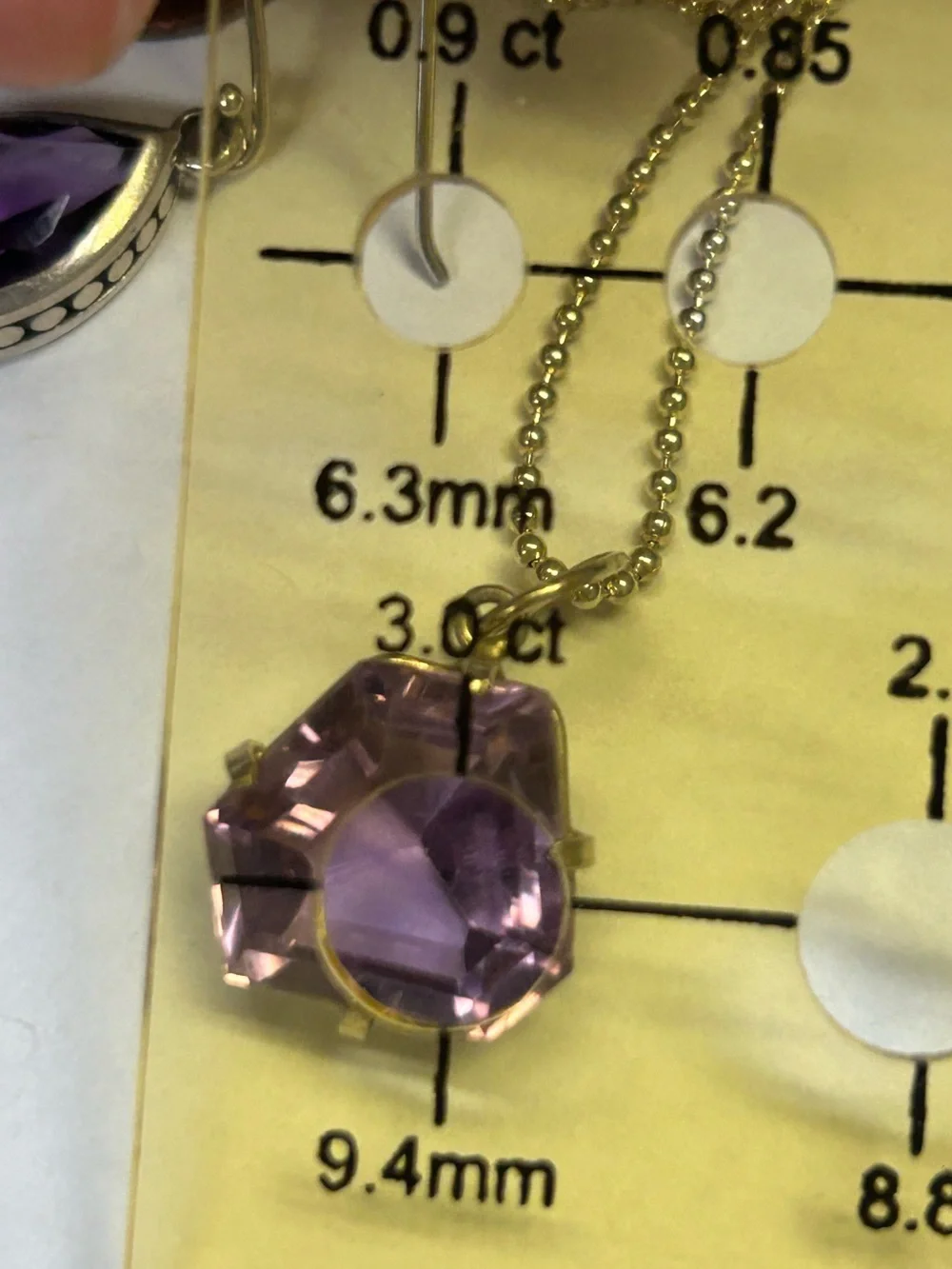 Bundle artisan Sterling silver 13-14carat amethyst purple stone Earring necklace